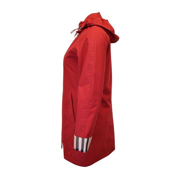 Burberry Brit Hooded Trench Coat in Red Polyester - Picture 3 of 4